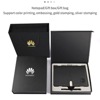 Set Hadiah Perusahaan Buku Harian Kunci Sidik Jari Kustom Dengan Powerbank dan Pengisian Nirkabel Pengisi Daya 8000mAh Notebook