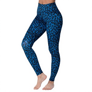 Ensembles de sport pour femmes à taille haute personnalisés par sublimation, leggings de sport légers, taille élastique, extensibles dans les quatre sens, pour le yoga - Product Image 1