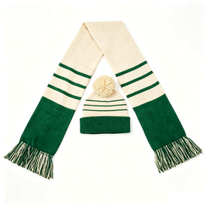 Écharpe en acrylique tricotée jacquard longue et durable avec pompons délicats pour supporters de basketball et de football, pour hommes, toutes saisons - Promotion - Product Image 2