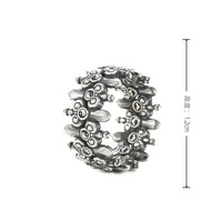 Bague ouverte unisexe en alliage plaqué argent, design populaire, motif huit trigrammes et épée à sept étoiles ajourée, style antique rétro hipster