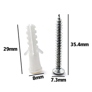 Anclaje de plástico para paneles de yeso con tornillo autorroscante para fijación en paredes y colgar cuadros decorativos - Product Image 2
