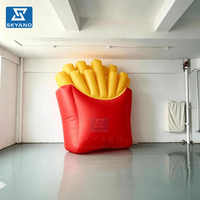 Modèle gonflable de frites, modèle publicitaire de frites utilisé pour la décoration de marché, de festival et la promotion d'ouverture de magasin