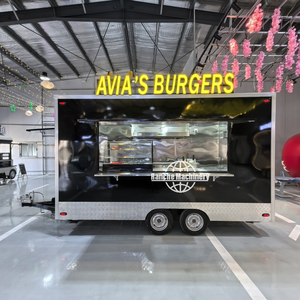 Remolque de comida móvil comercial para kebab, hamburguesas, parrilla, freidora y cocina para negocios de catering - Product Image 4