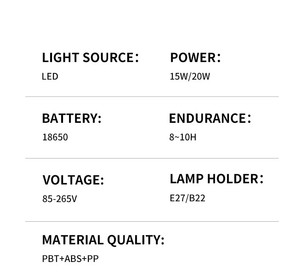 Lampadina LED di Emergenza E27 20W di Alta Qualità, Ricaricabile, 8-10 Ore di Autonomia, 3 Anni di Garanzia per Illuminazione Domestica e Magazzino, B22 - Product Image 5