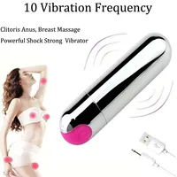 10 Vibrations modi Super leistungs starker wiederauf ladbarer Bullet Vibrator Wasserdichter diskreter tragbarer Sex Toy Bullet Vibe für Erwachsene