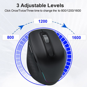 Multi-Device Wireless <b>Mouse</b> Right-Handed Ergonomic RGB Backlit Silent Clicking Rechargeable <b>mouse</b> for Computer - Product Image 2