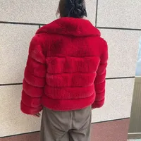 Nouvelle Veste Courte en Fausse Fourrure pour Femme, Col Large Tendance, Coupe Épaisse, Hiver, Douce et Moelleuse