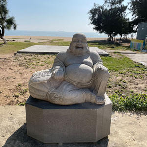 Vida Tamanho Jardim Grandes Estátuas De Pedra Escultura MI LE Buda Rindo Feliz Maitreya Escultura De Pedra - Product Image 2