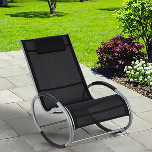 Chaise à Bascule Pliable en Plastique de Style Moderne de Luxe Chaise de Paresseux de Relaxation de Cour d'Hôtel de Patio Extérieur - Product Image 6