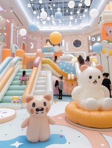 Centre de jeux intérieur pour enfants, aire de jeux souple, parc de trampolines et maisons de jeu de rôle, équipement de divertissement parfait - Product Image 6