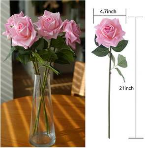 Rosas Artificiales de Tacto Real al por Mayor de Fábrica, Blancas, Rojas, Color Marfil, de Tallo Largo, para el Hogar, Bodas, Día de la Madre, Navidad - Product Image 5