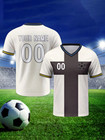 Maillot de football de club 2026 100% polyester à séchage rapide respirant à manches courtes, personnalisable avec numéro et nom d'équipe pour les fans