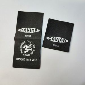 Accessoires vestimentaires : Étiquettes tissées personnalisées en polyester durable pour vêtements, avec logo, pliées à l'extrémité, pour col, confortables - Product Image 2