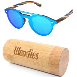 <span class=keywords><strong>Occhiali</strong></span> <span class=keywords><strong>da</strong></span> <span class=keywords><strong>Sole</strong></span> Polarizzati in Legno ONLYLOVE OL-PW2037 di Alta Qualità per Donne, Nuova Moda con Logo Personalizzato Inciso, Montatura Blu e Rossa, Protezione UV - Product Image 1