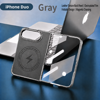 Étui de téléphone portable pliable magnétique antichoc au toucher doux, design de luxe haut de gamme pour Apple Duo