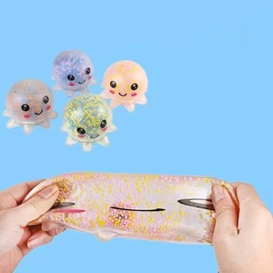 TPR Soft Octopus Pinch Toy Anti-Stress Pressure Relief Stretchy Squishy Squeeze Toys for Boys with Foam <b>Beads</b> Lights - Product Image 3