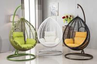 Fauteuil suspendu en rotin PE moderne avec protection UV pour chambre, parc, utilisation en extérieur/intérieur