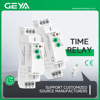 Relais temporisé modulaire GEYA GRT6-B1 A230 220 V à commande de tension, relais de temporisation à action unique, relais de temporisation marche/arrêt, disjoncteur