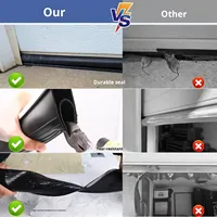 Bande de caoutchouc imperméable universelle Joint inférieur de porte de garage pour volet roulant Trous de revêtement de sol en époxy Protection contre le vent et la poussière
