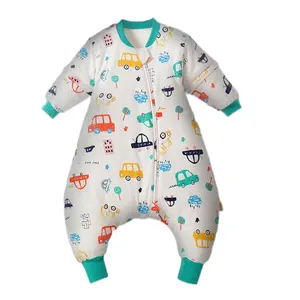 Unisex Baby Rompers 1 Piece Pajamas For 0-3 Years Knitted With Zipper Closure