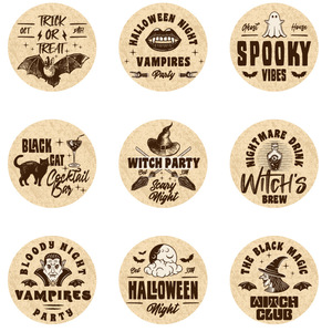 Autocollant adhésif rétro pour fête d'Halloween, vampire, décoration de cadeau, étiquette pour emballage de biscuits et bonbons - Product Image 2