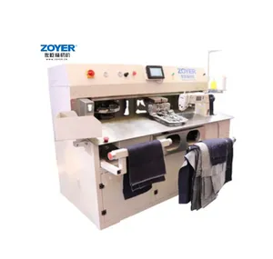 Máquina de coser Industrial ZY9000TDB, encogimiento de bolsillo, totalmente automático, CNC