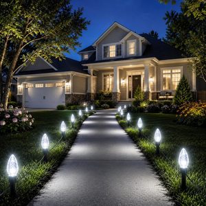 Luces de Navidad LED C9 de 120V con Bombilla Facetada y Base E17 para Hoteles - Product Image 3
