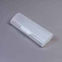 Vente en gros d'étuis à lunettes de lecture écologique transparent en plastique noir givré tendance rectangle de grande valeur portable simple et solide