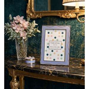 Beltrami <b>Photo</b> <b>Frame</b> 4x6 Silver Plated Metal Picture <b>Frame</b> Made In Italy - Product Image 2