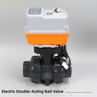 Katup Bola Listrik PVC Dua Arah UPVC True Union Bermotor untuk Pipa Pengolahan Air Kimia Grosir OEM