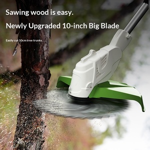 Tondeuse à gazon sans fil sans balais avec écran numérique, rechargeable, <span class=keywords><strong>coupe</strong></span>-bordures électrique, désherbeur de jardin 1000 mm - Product Image 2