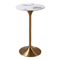 Table haute en acier inoxydable avec plateau en ardoise, durable pour l'hôtellerie et l'usage commercial