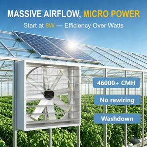 Grand extracteur d'air industriel solaire mural pour ventilation et refroidissement d'usine, idéal pour fermes avicoles et serres Sn20240 - Product Image 1