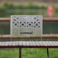 Réchaud de pique-nique portable pliable en acier inoxydable avec logo personnalisé-Accessoires de randonnée en plein air