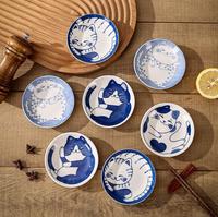 Chat mignon Mini céramique plat de soja Sauce vinaigre confiture plats cuisine petites assiettes d'assaisonnement vaisselle cadeaux pour la cuisine