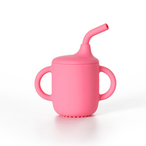 Vaso de Entrenamiento de Silicona <span class=keywords><strong>para</strong></span> Bebés, Vasos Antiderrames con Pajita <span class=keywords><strong>para</strong></span> Niños Pequeños, Vaso Abierto <span class=keywords><strong>para</strong></span> Bebés - Product Image 2