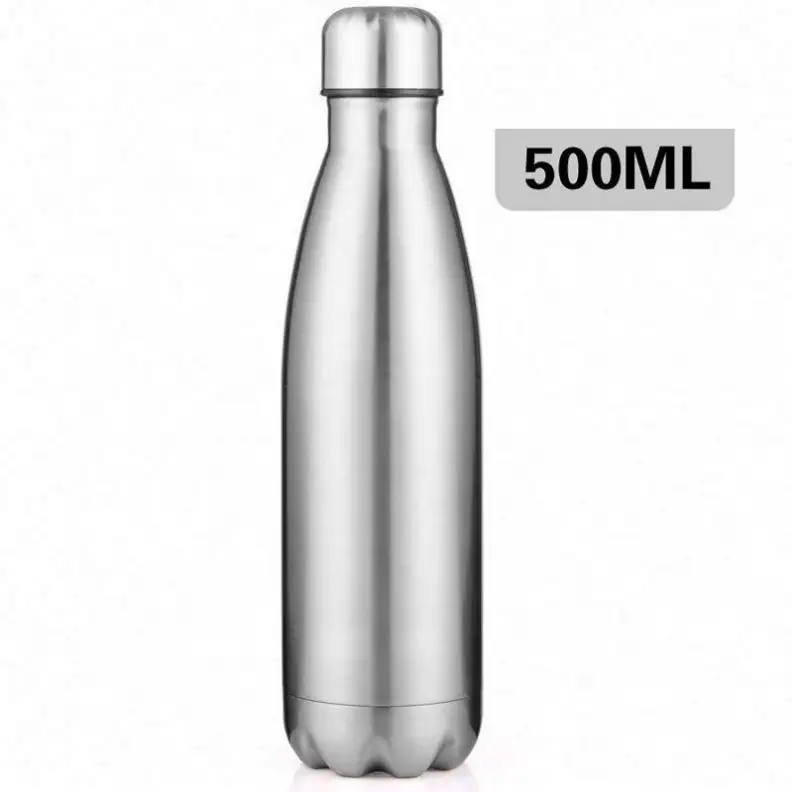 زجاجات بالجملة معزولة كميات كبيرة مخصصة زجاج جالون الساخن فارغة معدنية صلب مقاوم للصدأ لاصقات رياضية ذكية 1 زجاجة ماء