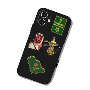 Adesivo per telefono saudita <span class=keywords><strong>Regno</strong></span> dell'Arabia Saudita KSA passaporto in metallo adesivo per cellulare <span class=keywords><strong>nuovo</strong></span> Design adesivo in metallo - Product Image 1