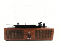 Lecteur de disques vinyles vintage Udreamer avec Bluetooth intégré et haut-parleurs stéréo, tourne-disque rétro portable 3 vitesses pour la décoration de la maison