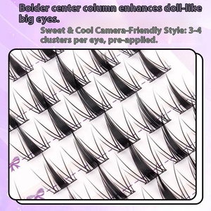 Vitalité automne feuille d'érable lapin série pleine bande cils naturel épais segmenté bande dessinée petit lapin cils pour <span class=keywords><strong>homme</strong></span> paresseux - Product Image 4