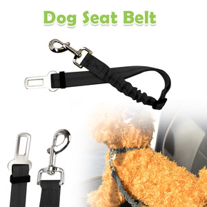 Correa de Seguridad para Mascotas en el Auto, Elástica con Franjas Reflectantes, Arnés de Seguridad para Perros en Negro y Gris, de Poliéster - Product Image 5