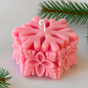 Molde de Silicona para Velas con Forma de Copo de Nieve Navideño, para Decoración, Aromaterapia, Manualidades 3D, No Tóxico y Ecológico, Venta al Por Mayor - Product Image 3