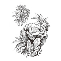 Autocollants de tatouage personnalisés en gros autocollants de tatouage de longue durée temporaires pour les autocollants de tatouage de papillon arrière