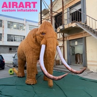 Mamouth gonflable en peluche marron pour la publicité