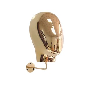 Chrome Head Mannequin Vàng Mạ Cho Tóc Giả Làm Cho Nữ Trang Điểm Đồ Trang Sức Hiển Thị Tóc Giả Mannequin Heads Cho Tóc Giả - Product Image 2