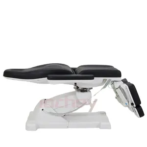 Hochey Factory Supplier Professional Custom Pneumatic Hydraulic Adjustable Pink Reclining Beauty Bed Cosmetology Chair Facial Ta