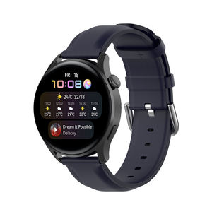 Correa de cuero genuino para <span class=keywords><strong>Huawei</strong></span> GT2/2e <span class=keywords><strong>GT3</strong></span> 42mm/46mm, 20mm, 22mm - Product Image 1