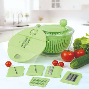 Secador y <span class=keywords><strong>Rallador</strong></span> Multifuncional Grande para Verduras, Frutas y <span class=keywords><strong>Lechuga</strong></span> con Cortador <span class=keywords><strong>de</strong></span> 5 Cuchillas y Centrifugador <span class=keywords><strong>de</strong></span> Ensaladas - Product Image 1