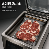 Emballages sur mesure, sacs en plastique transparents thermoscellés pour aliments, sacs plats en nylon de qualité alimentaire, sacs sous vide