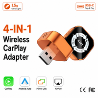 Boîtier USB-C 4-en-1 sans fil CarPlay Android Auto avec AirPlay, Mirror Link et commande vocale – Approvisionnement direct usine